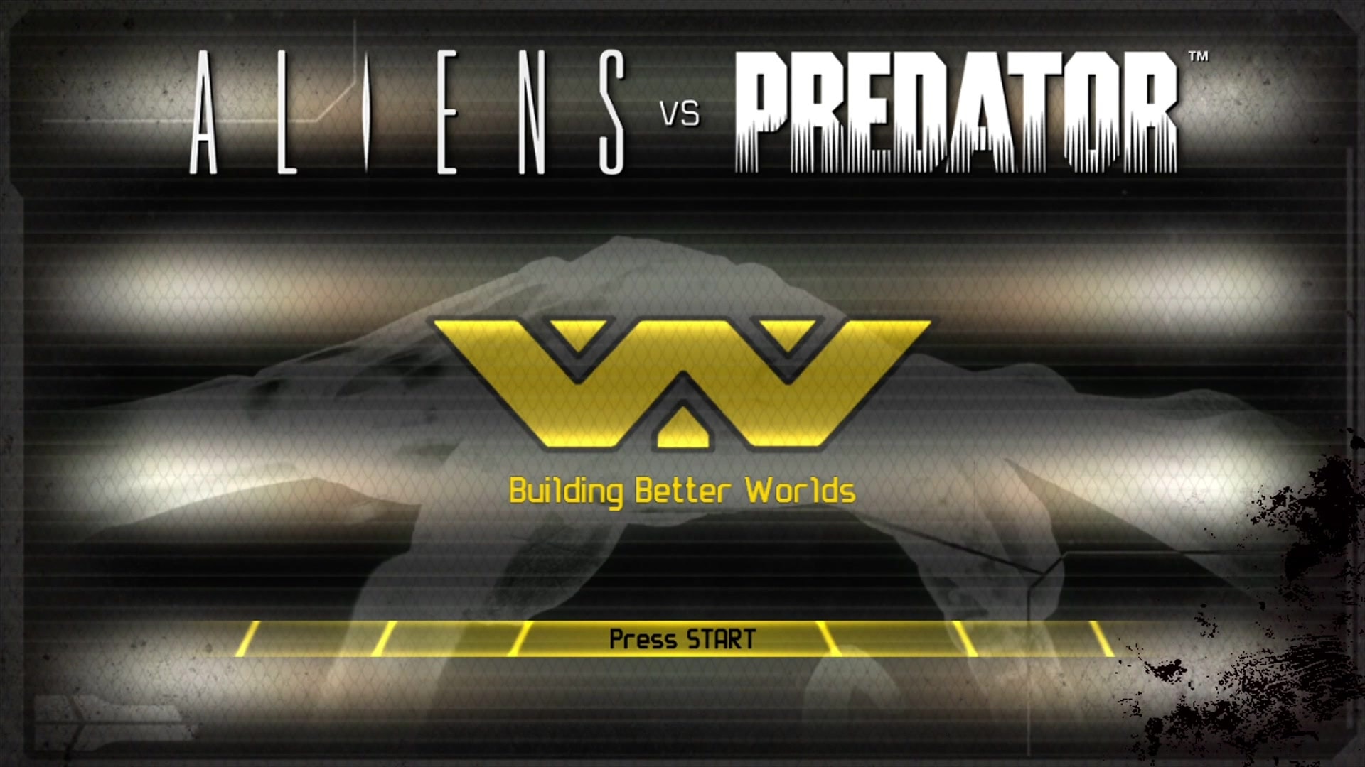 Aliens vs. Predator title screen for Xbox 360